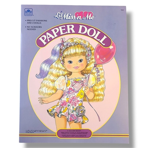 Other - Lil Miss 'n Me Paper Doll‎ Golden 1992 Uncut Precut Fashions Vintage